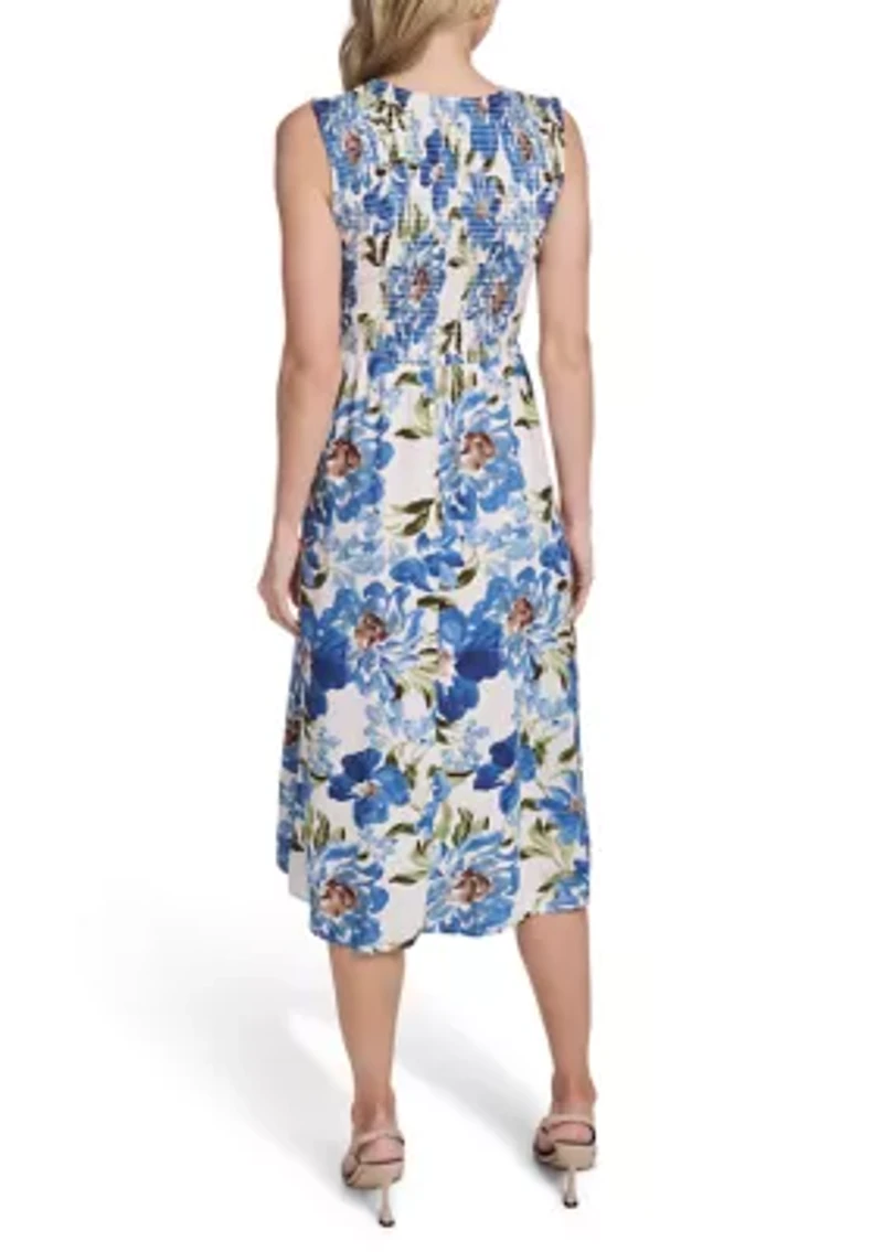 Women's Sleeveless Printed Maxi Dress