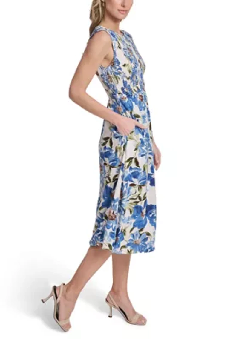 Women's Sleeveless Printed Maxi Dress