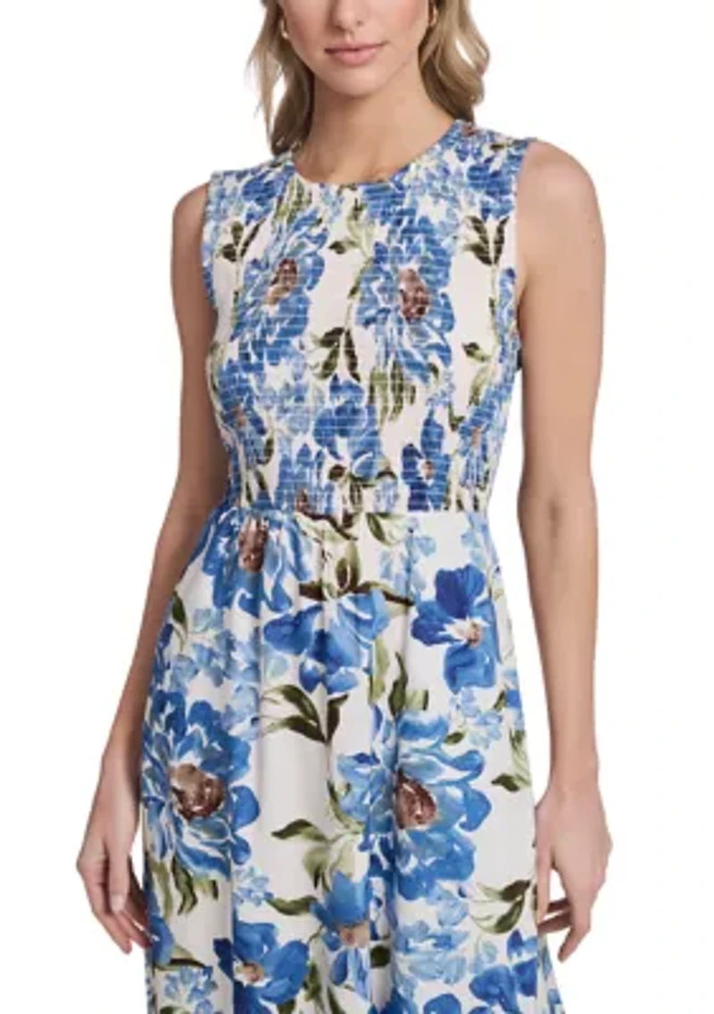 Women's Sleeveless Printed Maxi Dress