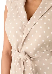 Women's Sleeveless Scuba Printed Shirtdress