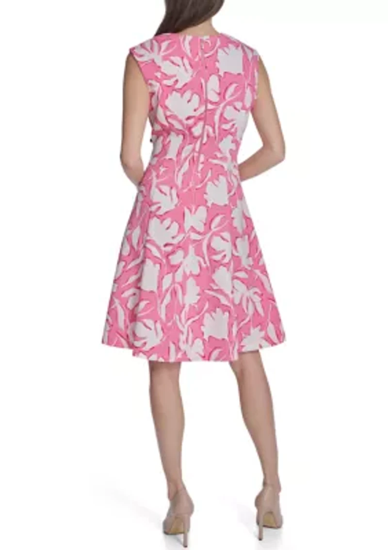 Women's Sleeveless Printed A-Line Dress