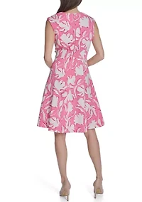 Women's Sleeveless Printed A-Line Dress