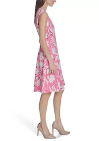 Women's Sleeveless Printed A-Line Dress