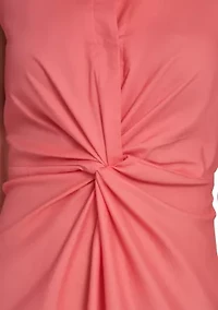 Women's Sleeveless Solid Shirtdress