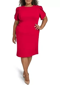 Plus Crew Scuba Sheath Dress