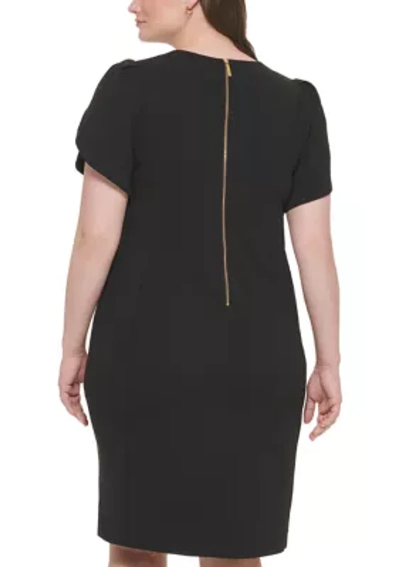 Plus Crew Scuba Sheath Dress
