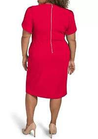 Plus Crew Scuba Sheath Dress