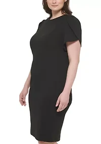 Plus Crew Scuba Sheath Dress