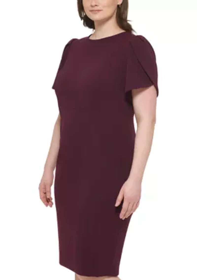 Plus Crew Scuba Sheath Dress