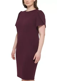 Plus Crew Scuba Sheath Dress