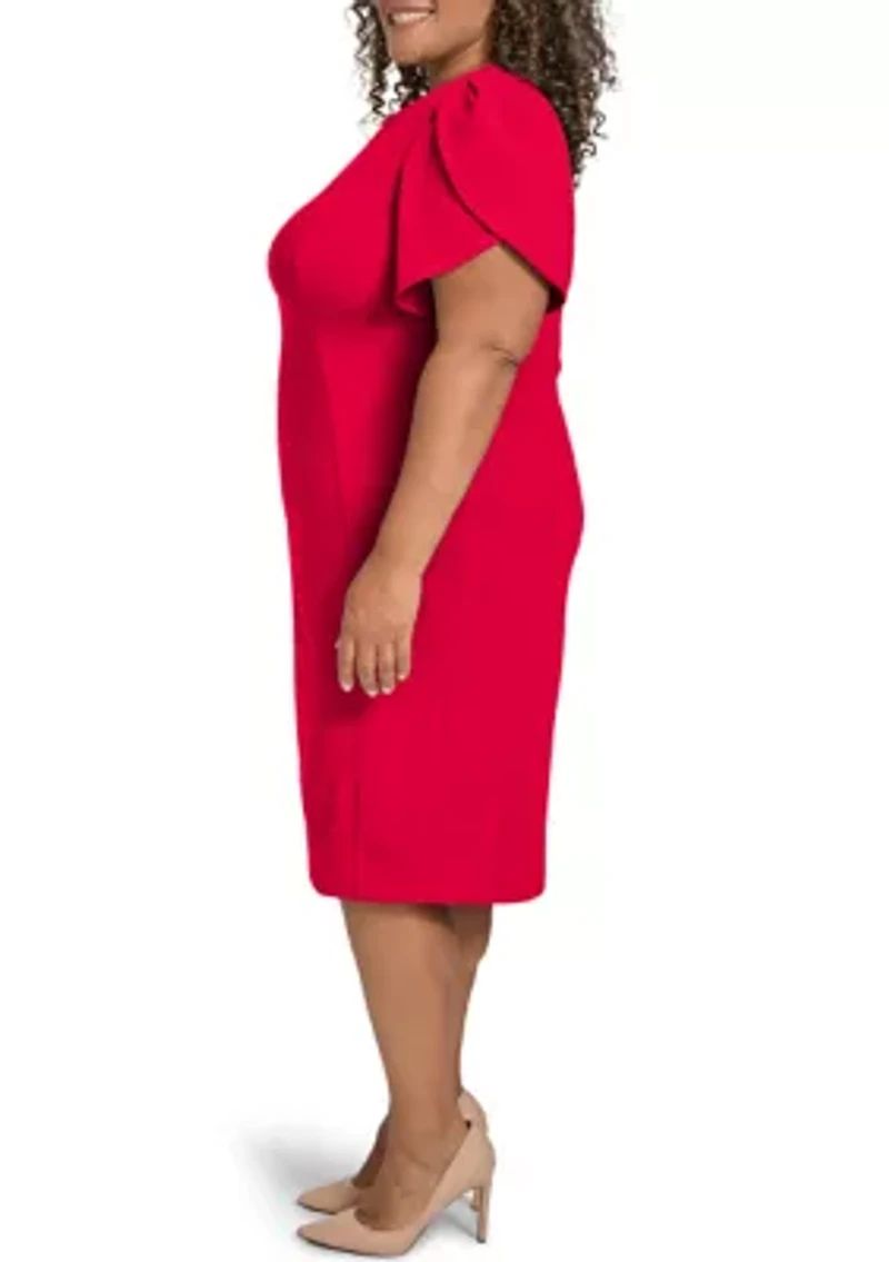 Plus Crew Scuba Sheath Dress
