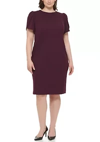 Plus Crew Scuba Sheath Dress