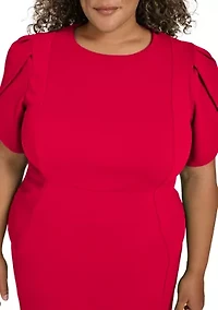 Plus Crew Scuba Sheath Dress