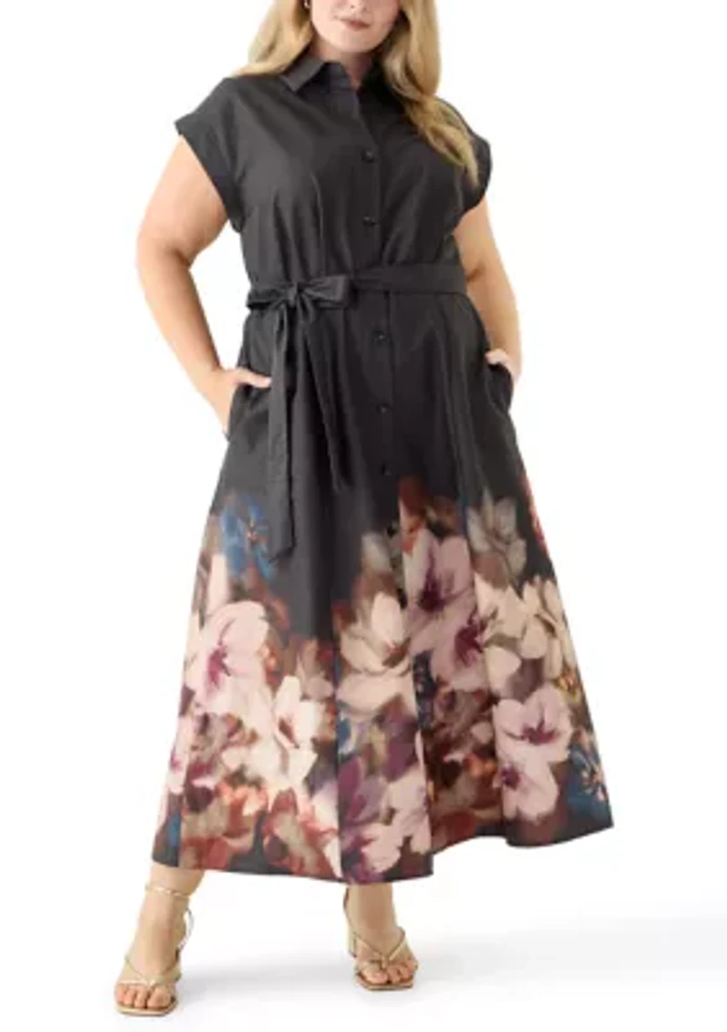 Plus Floral Print Maxi Dress