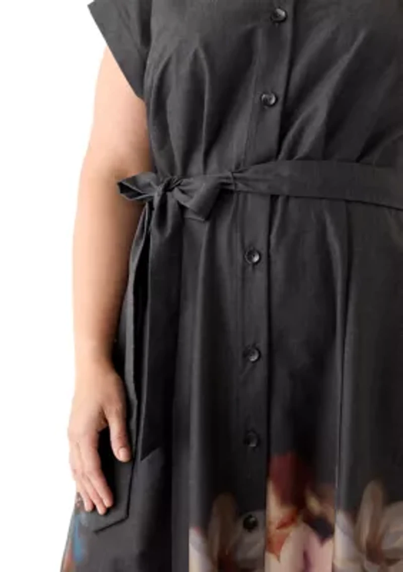 Plus Floral Print Maxi Dress