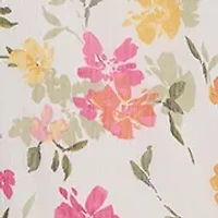 Plus Floral Printed Fit and Flare Chiffon Dress