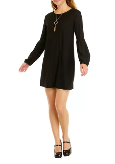 Juniors' Blouson Sleeve Dress