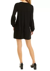 Juniors' Blouson Sleeve Dress