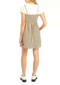 Juniors' Short Sleeve Shirt and Shift Dress Set