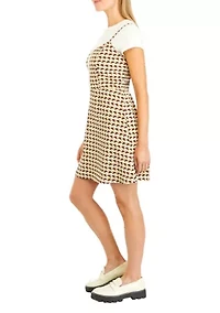 Juniors' Short Sleeve Shirt and Shift Dress Set