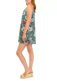Juniors' Sleeveless Keyhole Halter Dress