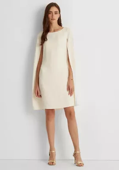 Cape Georgette Cocktail Dress