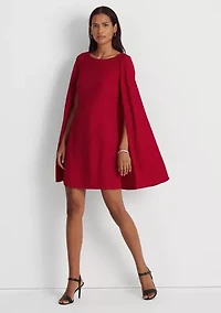 Cape Georgette Cocktail Dress
