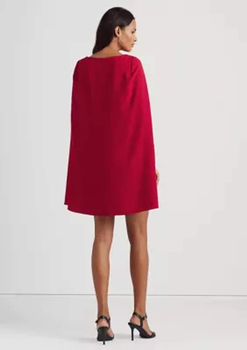 Cape Georgette Cocktail Dress