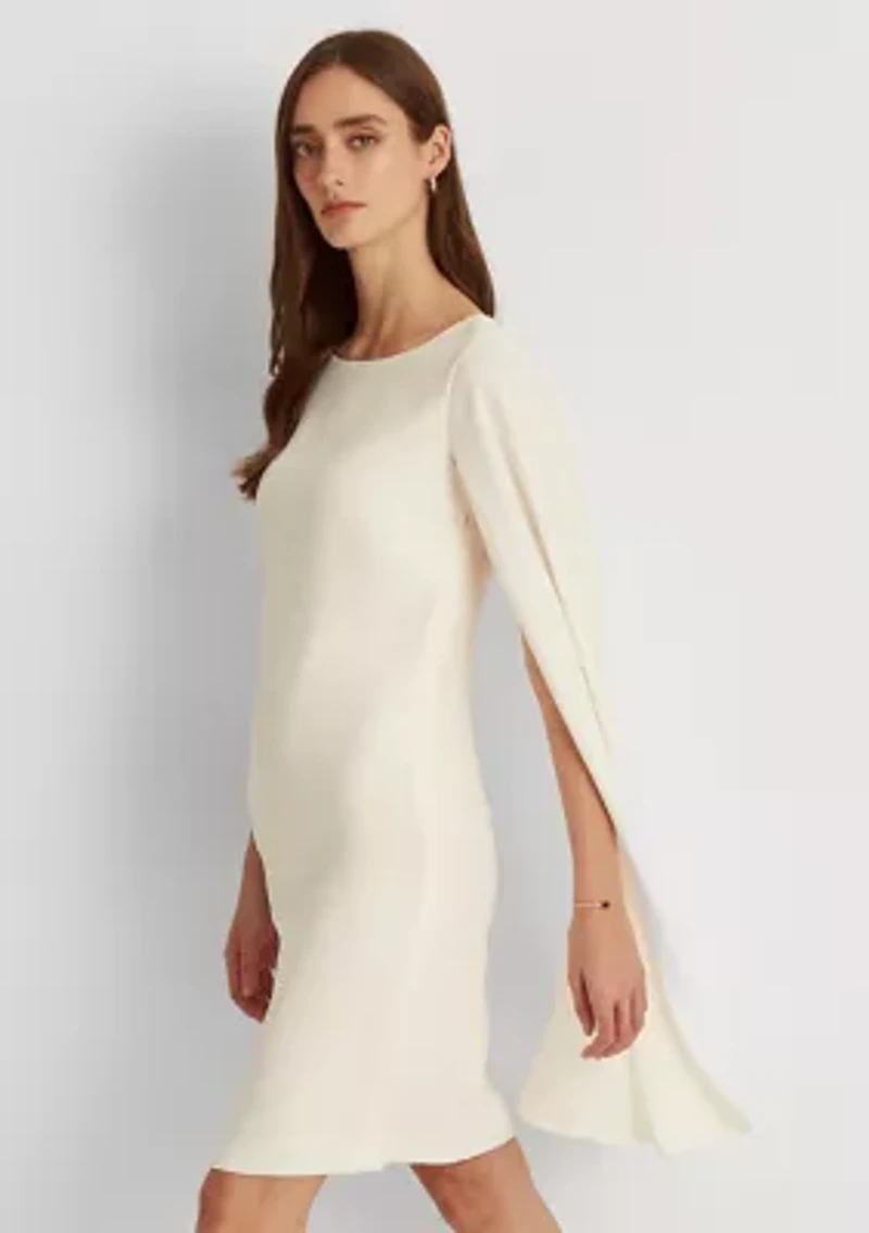 Cape Georgette Cocktail Dress