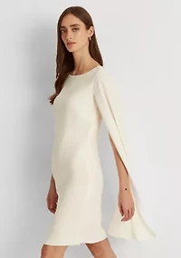 Cape Georgette Cocktail Dress