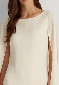 Cape Georgette Cocktail Dress