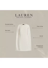 Cape Georgette Cocktail Dress