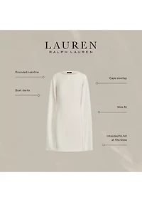 Cape Georgette Cocktail Dress