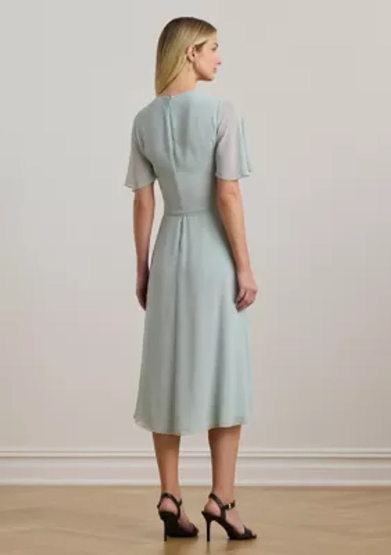 Belted Georgette Dress