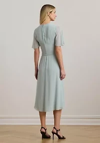 Belted Georgette Dress