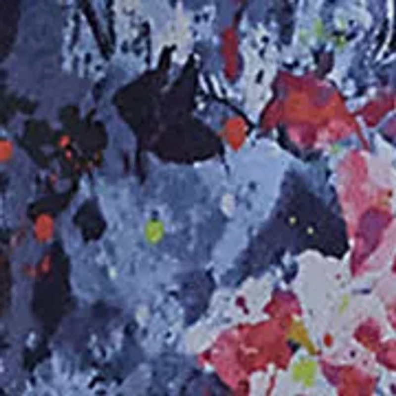 Print Ruffle Trim Georgette Midi Dress