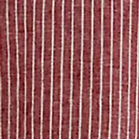 Women's Striped Linen Roll-Tab-Sleeve Shirtdress