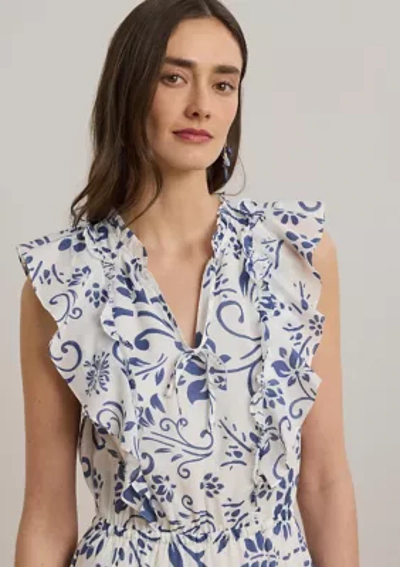 Floral Cotton Voile Tiered Maxi Dress