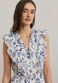 Floral Cotton Voile Tiered Maxi Dress