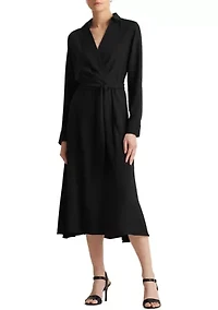 Women's Surplice Georgette Midi Dress
