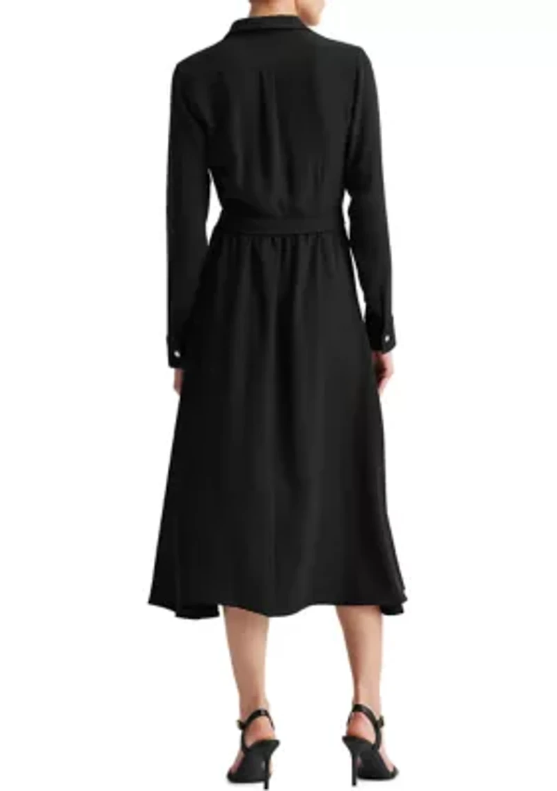 Women's Surplice Georgette Midi Dress