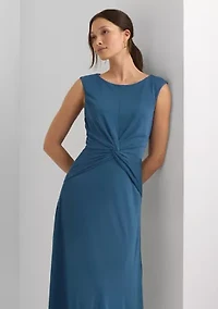 Twist-Front Jersey Dress