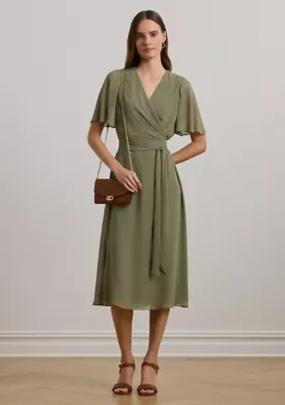 Belted Georgette Dress