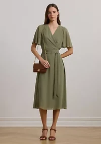 Belted Georgette Dress