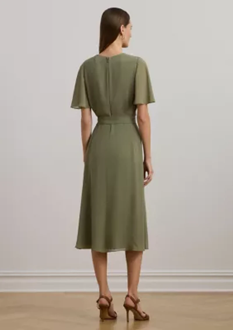 Belted Georgette Dress