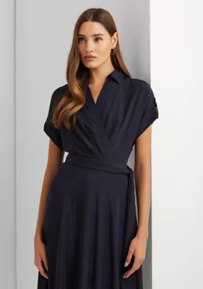 Belted Crepe Dress