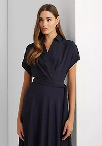 Belted Crepe Dress