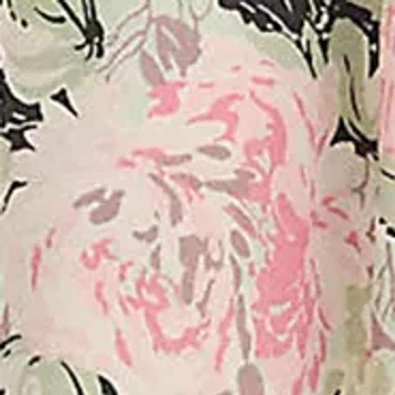 Women's Floral Bubble Crepe Cap-Sleeve Dress