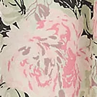 Women's Floral Bubble Crepe Cap-Sleeve Dress