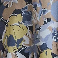 Women's Floral Belted Crepe Dress